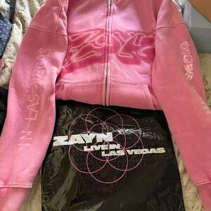 Pink Zayn zip up hoodie Las Vegas exclusive